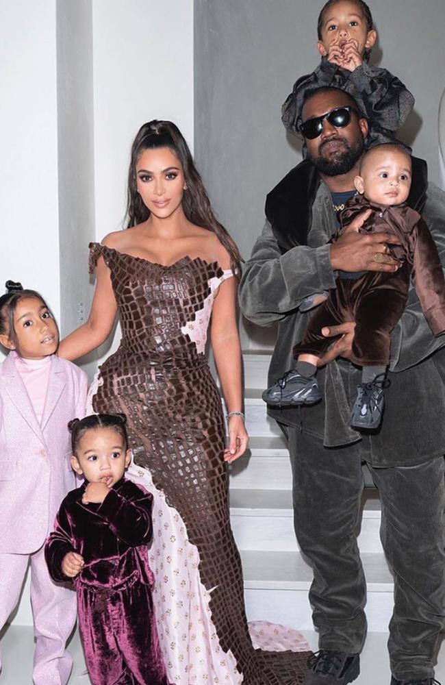 Kim has been taking care of her four kids alone. Picture: Instagram