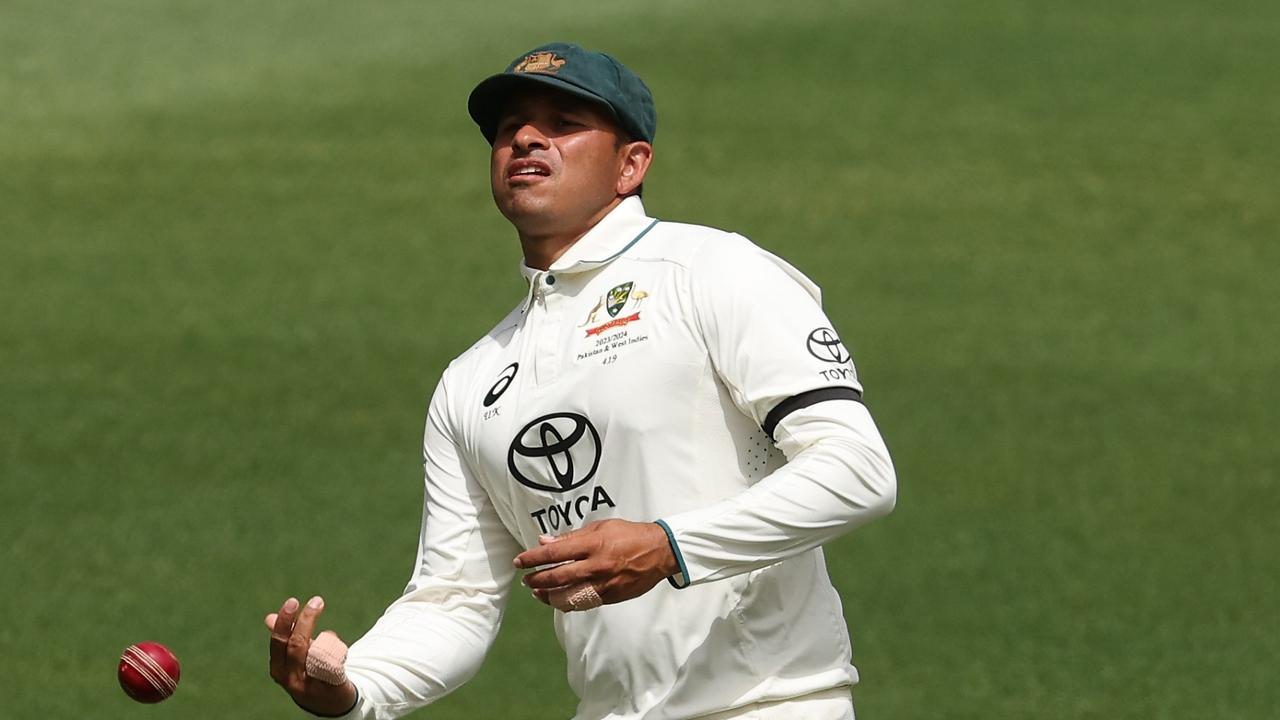 Khawaja sported the black armband on all four days of the first Test. Picture: Getty