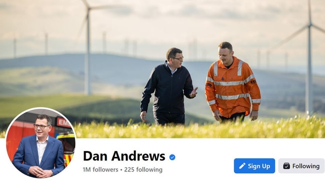 Dan Andrews boasts more than 1m followers on his social media accounts.