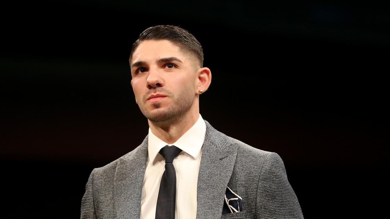 MELBOURNE, AUSTRALIA - APRIL 29: Michael Zerafa looks on during the Pretender to Contender and ANBF Australasian Title fight at Melbourne Pavilion on April 29, 2023 in Melbourne, Australia. (Photo by Kelly Defina/Getty Images)