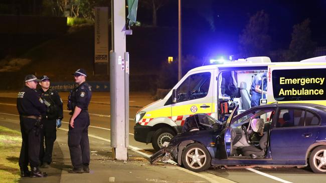 A passenger was injured and transported to hospital in the incident at Wentworth Point. This comes during double demerits over the Christmas break. Picture: Bill Hearne