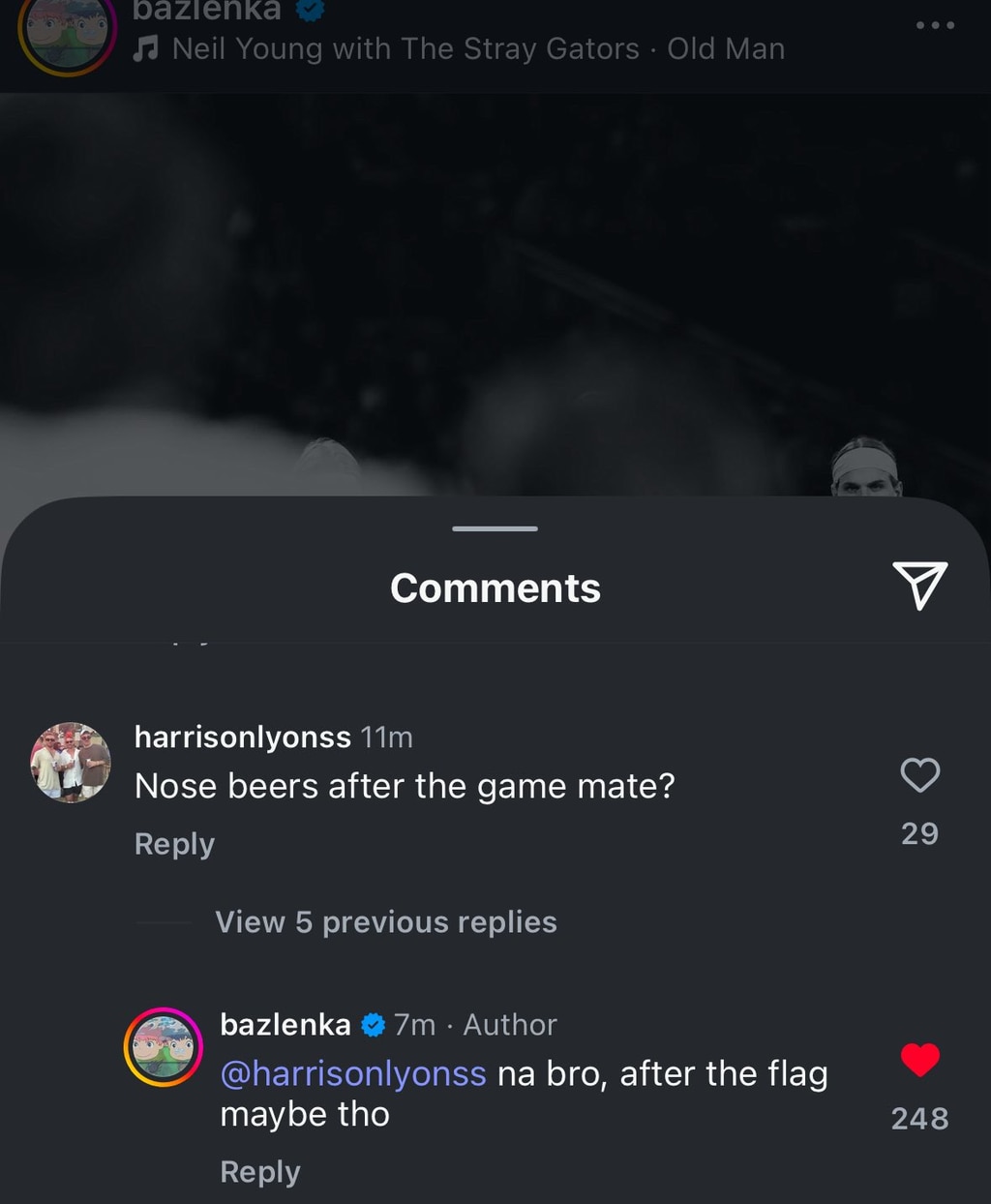 Bailey Smith's social media post after the win over the Bulldogs.