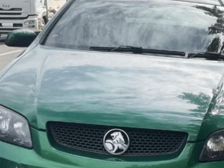 A 2008 green Holden Commodore sedan involved in the alleged road rage incident in Northgate. Picture: Queensland Police Service