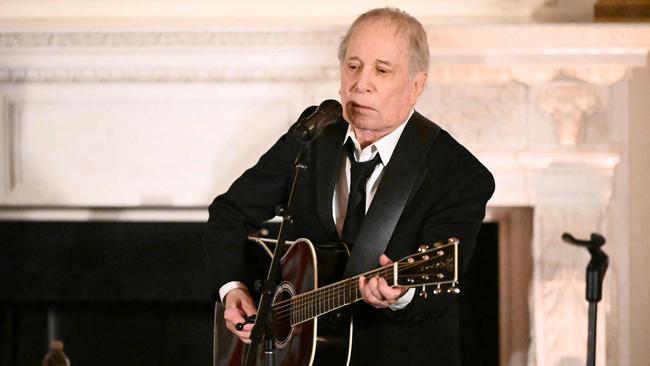 US singer-songwriter Paul Simon performs during a reception hosted by US President Joe Biden and First Lady Jill Biden for Japanese Prime Minister Fumio Kishida in April 2024. Picture: AFP