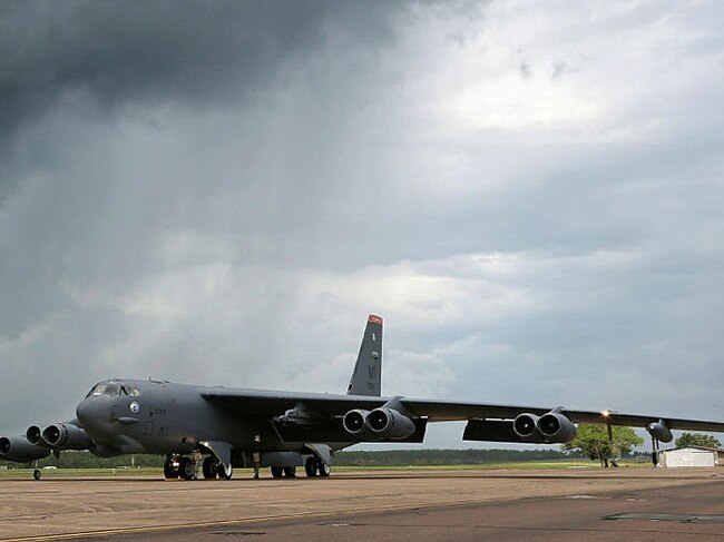 A US B-52 Bomber on the tarmac at RAAF Base Darwin.