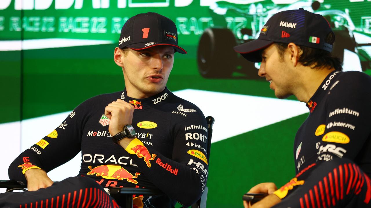 Questions remain over the relationship between Verstappen and Perez. (Photo by Bryn Lennon/Getty Images)