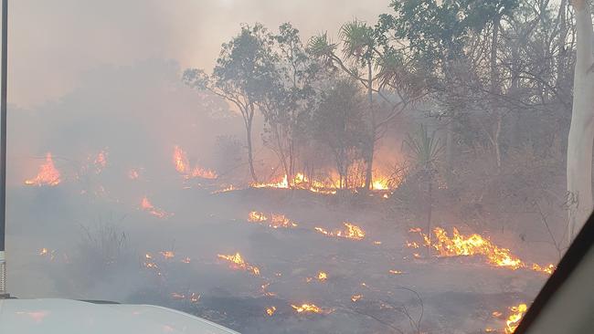 Bowen residents are being urged to stay informed as a bushfire continues to burn near Whitsunday Paradise. Picture: Bowen Delta Rural Fire Brigade