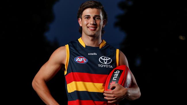 New Crow Josh Rachele after being taken at pick 6 in the AFL Draft. Picture: Michael Willson/AFL Photos