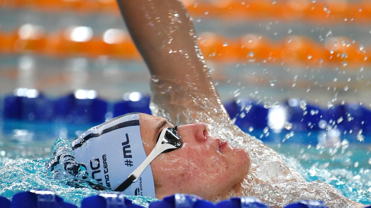 Brisbane Grammar school team in action. Action from the GPS swimming championships. Thursday March 10, 2022. Picture, John Gass