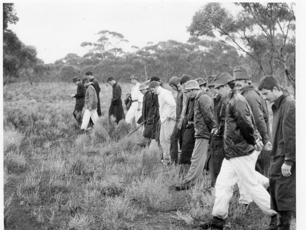 Police searching near Truro on May 2, 1979.