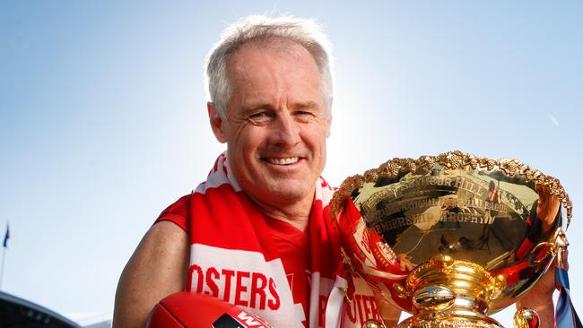 North Adelaide great Brenton Phillips now coaches the Roosters’ under-13 boys side, which will feature in live streamed SANFL Development Leagues action on Friday night. Picture: Matt Turner