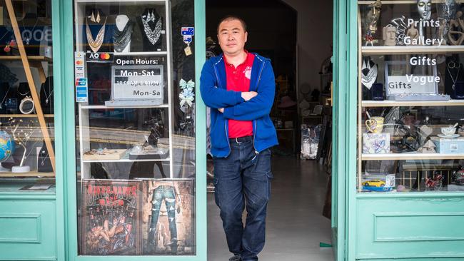 Tom Jia has major concerns about his business as lockdown rules tighten. Picture: Jake Nowakowski