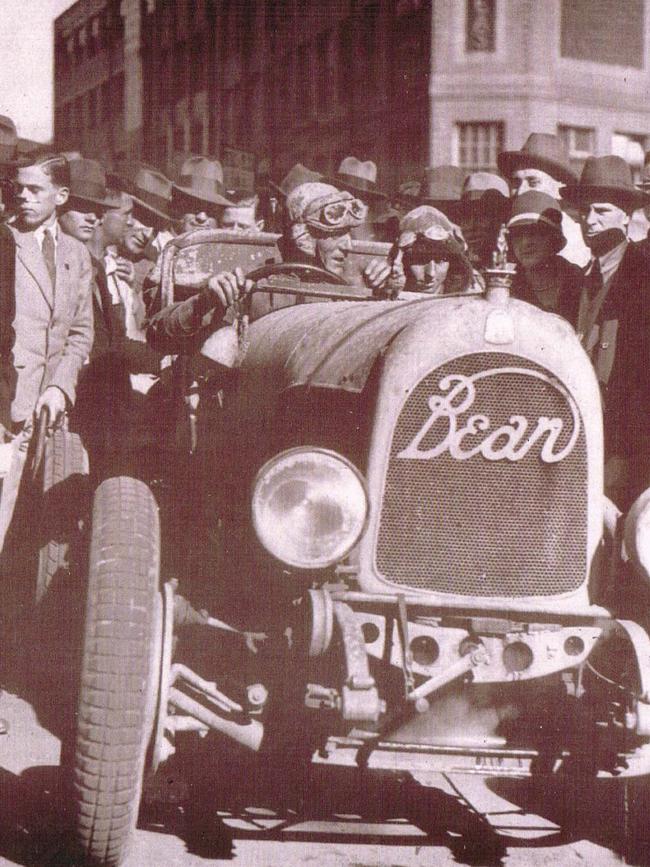 Francis Birtles in The Bean car, which he drove from London to Melbourne in 1927.