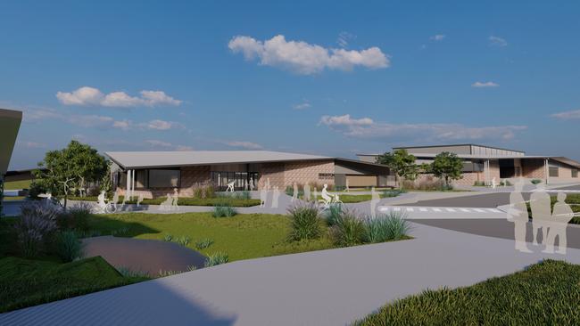 Artist's impression of the admin entrance at the proposed new Brighton High School.