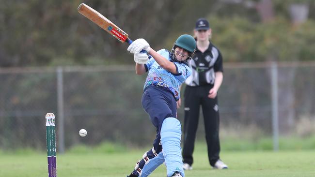 Felix Vella was outstanding for Newcastle City with two important knocks. Picture: Sue Graham.