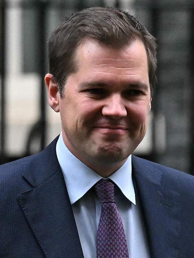 (FILES) Britain's Minister of State for Immigration Robert Jenrick leaves 10 Downing Street in central London on December 5, 2023, after attending a cabinet meeting. UK immigration minister quits over Rwanda bill. (Photo by Ben Stansall / AFP)