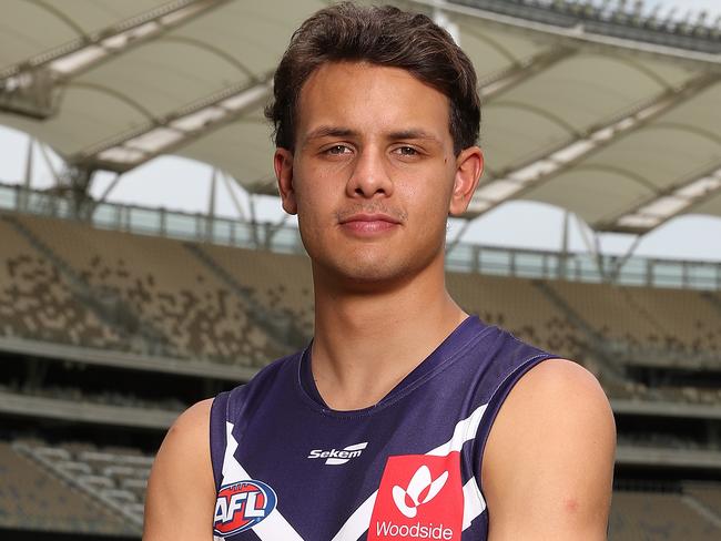 Top pick Heath Chapman is the face of the Docker’s future. Picture: AFL Photos/Getty Images