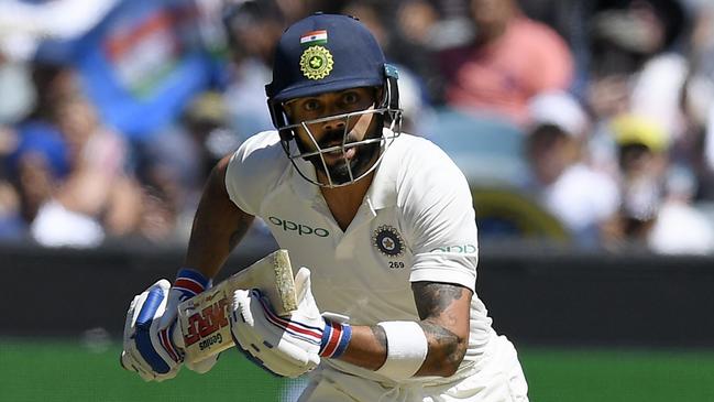 India's Virat Kohli dashes for a quick single at the MCG. Picture: AP