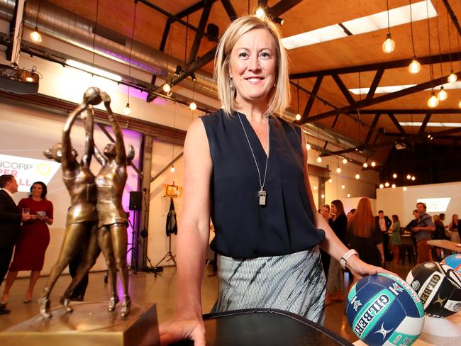 16/04/2019 Netball Australia chief executive Marne Fechner at the season launch in Melbourne.picture : David Geraghty / The Australian.