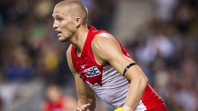 Sam Reid in action for Sydney this year.