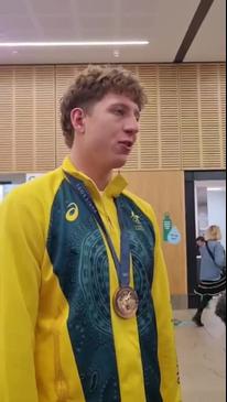 Max Giuliani touches down in Tassie after medal win