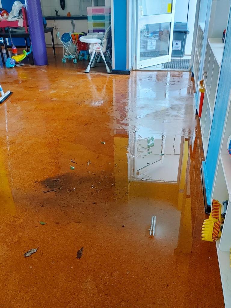 Milne Bay Aquatic Centre is just one of the Toowoomba businesses which have been forced to close on Sunday, due to severe flooding and hail damage.