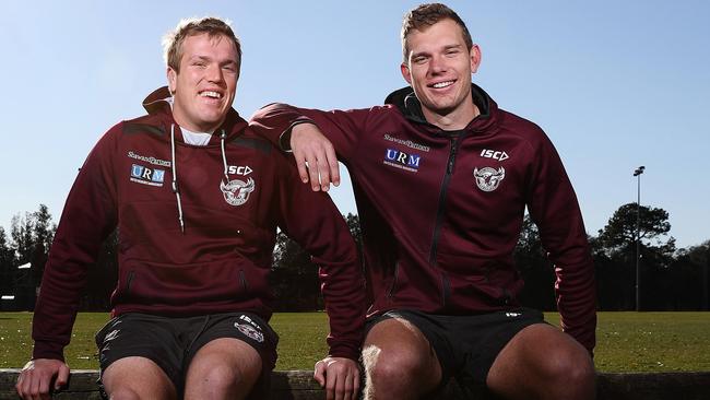 Jake and Tom Trbojevic have signed new contracts with Manly. Picture: Brett Costello