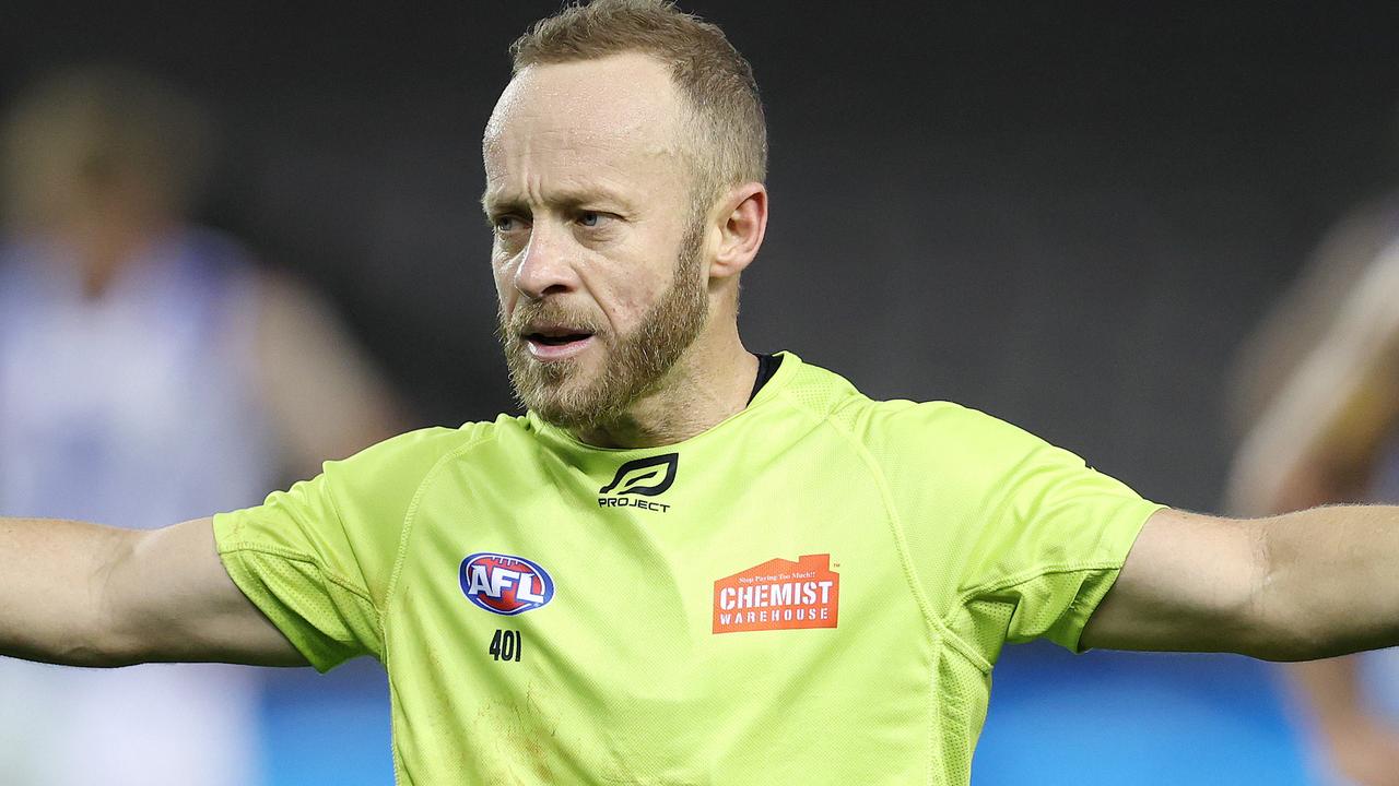 Ray Chamberlain said the umpires had an above average night during Collingwood’s win over Geelong (Pic: Michael Klein).