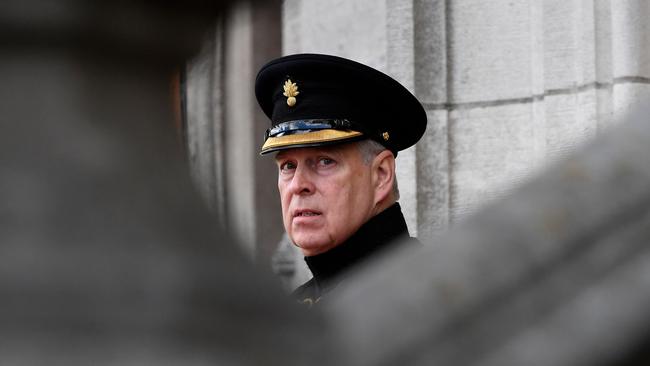 Prince Andrew’s only known source of income is a Royal Navy pension. Picture: JOHN THYS / AFP