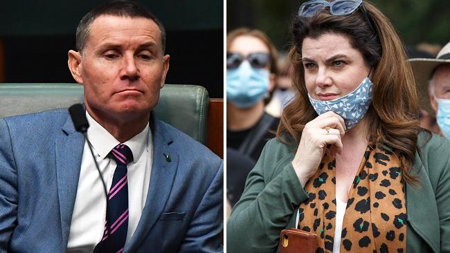 MP Andrew Laming and ABC journalist Louise Milligan. Picture: Getty Images/NCA NewsWire / David Geraghty.