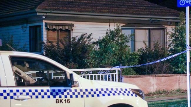 Police are investing the shooting at a house in Revesby on Monday morning. Picture: Dean Asher