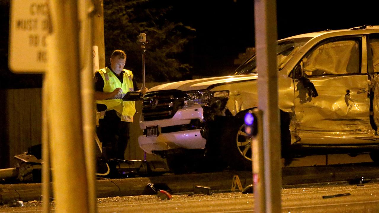 Police allege the driver fled from the scene after the crash. Photo Steve Pohlner