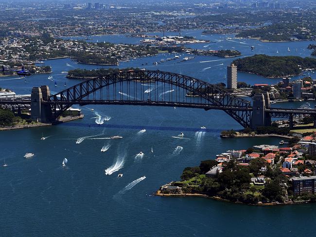 An aerial image shows the Sydney Harbour Bridge and Kirribilli Point (right) in Sydney, New South Wales, Sunday, 17 February 2019. (AAP Image/Sam Mooy) NO ARCHIVING,