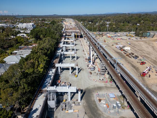 Work on Stage 1 North of the Coomera Connector at Hope Island. Picture: TMR