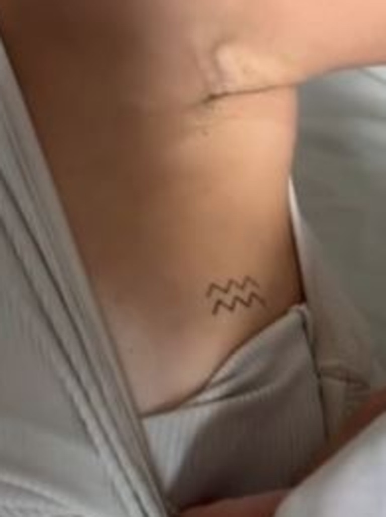 Initially she got a zodiac tattoo. Picture: TikTok/@rhiannoncunningham