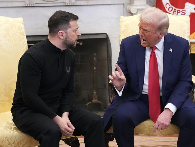 WASHINGTON, DC - FEBRUARY 28: U.S. President Donald Trump and Ukrainian President Volodymyr Zelensky meet in the Oval Office at the White House on February 28, 2025 in Washington, DC. Trump and Zelensky are meeting today to negotiate a preliminary agreement on sharing UkraineÃ¢â¬â¢s mineral resources that Trump says will allow America to recoup aid provided to Kyiv while supporting UkraineÃ¢â¬â¢s economy. (Photo by Andrew Harnik/Getty Images)