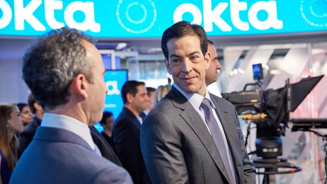 Okta founder and CEO Todd McKinnon at Nasdaq in New York City. Picture : Arion Doerr