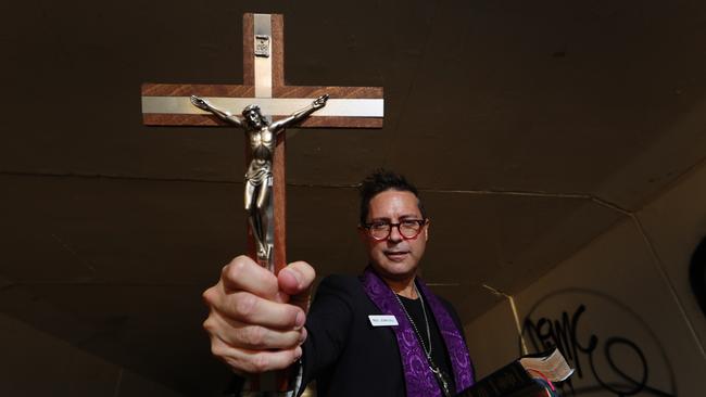 Rev John Gill is one of the only exorcists in the country, and will be talking about the dark side of the Gold Coast at Carrara Community Centre on Monday 28th January. Picture Glenn Hampson