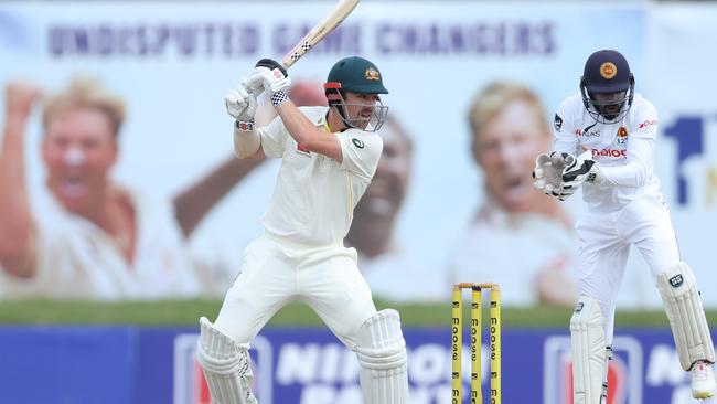 Travis Head in action for Australia in the First Test against Sri Lanka in Galle on Wednesday. Picture: Getty Images