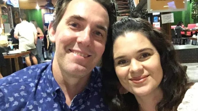 Robert Holden (left) and his wife Michelle. Mr Holden, 48, has been identified as the third victim of the Moreton Bay boat crash. Picture: GoFundMe