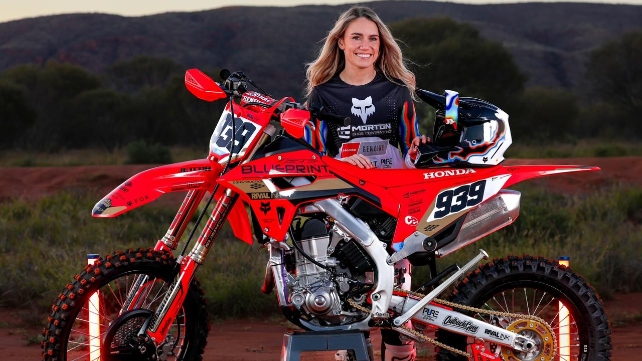 Taylah Maurice is hoping to defend her crown in the Finke Desert Race as she competes in the second women's class. Picture: Social Media NT