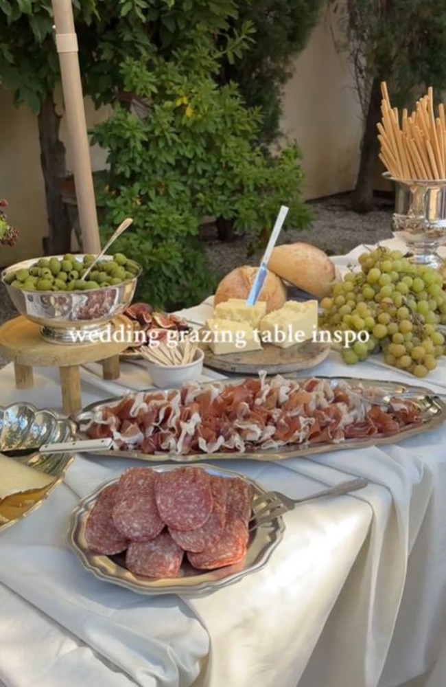 The trend is cropping up in wedding grazing platters. Picture: TikTok/ContentByKailee