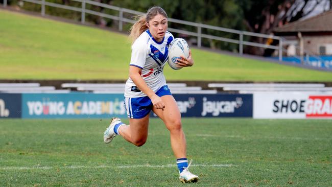 Nat Webb of the Canterbury Bulldogs in the Harvey Norman Women's Premiership. Picture: Justin Layug