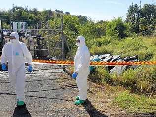 Fire and Rescue crews were today called to a HAZMAT incident involving asbestos in North Lismore. Picture: Fire and Rescue Goonellabah