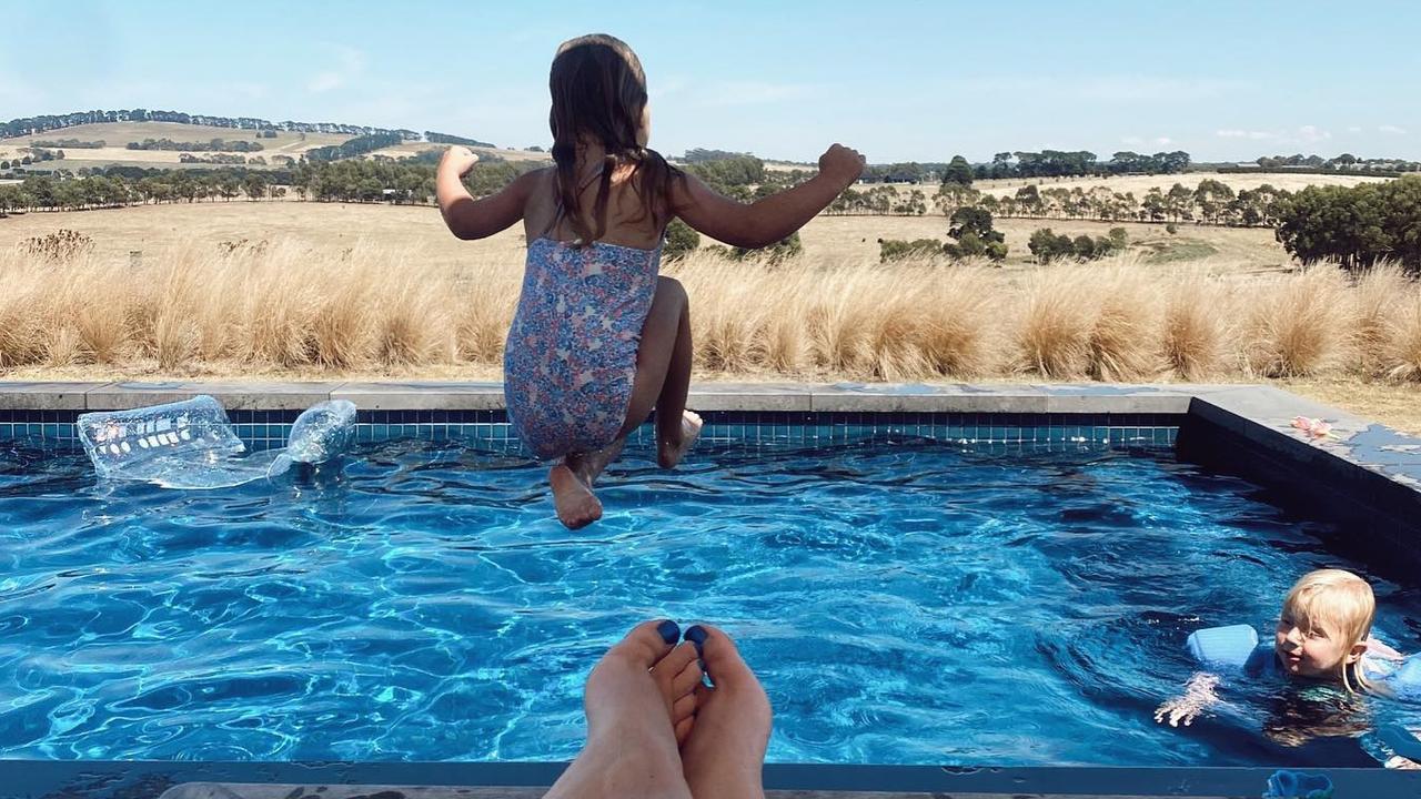 AFL star Tom Hawkins’ family enjoy rural life in Barrabool, outside of Geelong. Picture: Instagram