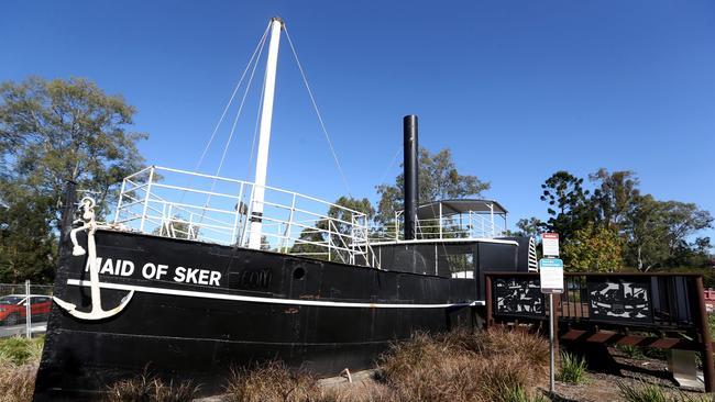 The historic Maid of Sker paddle steamer in Bischoff Park beside Nerang River, Gold Coast. Photo: Regi Varghese