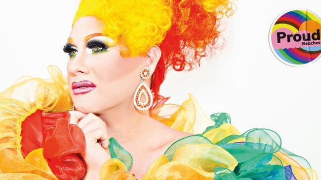 The promotional photograph used by Northern Beaches Council for its event 'Drag Queen Story Time at Manly Library', with Charisma Belle, to coincide with Sydney WorldPride, scheduled for February 25. Picture: Supplied