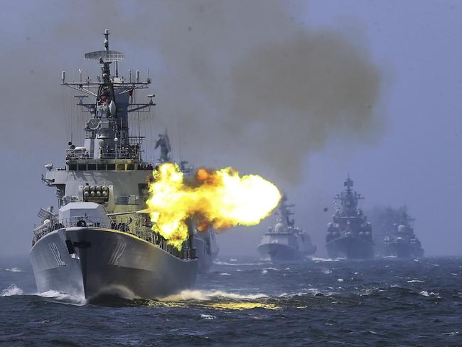 A Chinese guided missile destroyer takes part in a week-long China-Russia navy exercise. Annual percentage increases in China’s defence budget have been fuelling a top-to-bottom modernisation drive that has brought in new equipment and vast improvements in living conditions for the People’s Liberation Army’s 2.3 million members. Picture: China Colour
