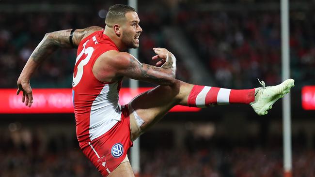 Lance Franklin in action last year. Picture: Phil Hillyard