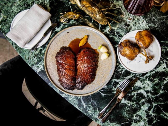 The duck at Omnia is well worth the price. Picture: Nicole Cleary